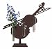Cast Iron / Glass Violin Vase 19"H x 6"W