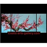Original Modern Abstract Art Chinese Cherry Blossom Oil Painting