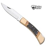 Timber Rattler Brown Stag Lockback Folding Pocket Knife