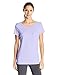 Hanes Women's Short Sleeve Pocket Tee, Salty Purple, Medium