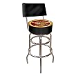 Trademark Budweiser A & Eagle Padded Bar Stool With Back, Maroon