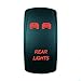 STVMotorsports Laser Red Rocker Switch Rear Lights 20A 12V On/Off Universal LED Lights