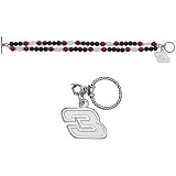 LogoArt Dale Earnhardt 2 Strand Bead Bracelet w/Sterling Silver Charm