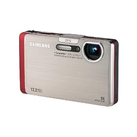 Samsung ST1000 Digital Camera - Silver/Red (12MP, 5x Inner Zoom) 3.5 inch LCD