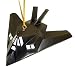 4" Black F117 Bomber Plane Christmas Ornament #25303