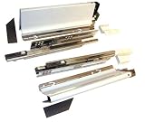 Blum Tandembox Drawer Slides M Height Medium Boxside 550mm (21 5/8) 100# Class Full Extention Kit Grey