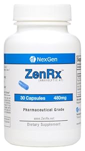 ZenRx - (30 Capsules 480mg)Dietary supplement reduces symptoms of anxiety, stress, depression, and panic attacks. Boost your mood, increase relaxation, and beat your anxiety with Kava kava, 5-htp, Theanine, Gaba, and more.