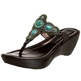 Donald J Pliner Womens Cece O76 Wedge Thong Sandal