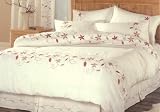 Dreams N Drapes Misha Embroidered Duvet Set, Ruby, Double