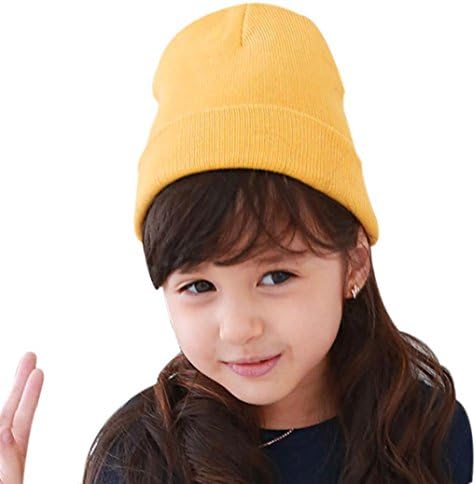 Hat Winter Baby, Fantasde Beanie Soft Hat Winter Warm Kids Knitted Cap (Yellow)