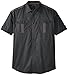 Sean John Men's Big-Tall Short Sleeve Solid Twill Shirt with Tonal Taping
