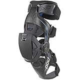 Pod MX K8 Adult Knee Brace Off-Road Motorcycle Body Armor - Carbon/Blue / Right - Large