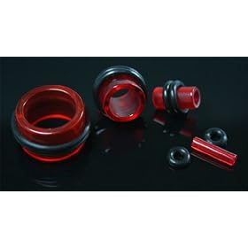 UV Acrylic Red Color Plugs 00g - Sold as Pair