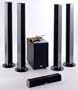 Crystal Acoustics SmArt 4 & THX� Select Certified 10" Table Subwoofer with glass on top - Home Theater Speaker System with slim speakers - Silver Veneer High Gloss Interchangable detachable side panels SPECIAL PRICE: $1199.00