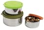 Kids Konserve Nesting Trio Stainless-Steel Containers with Leak-Proof Lids