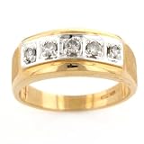 10K Men's 0.25 Carat Diamond Band Ring