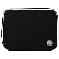 13 inch Qoowa Black Mesh Neoprene Layer Dual Zippers Netbook Laptop Sleeve Bag Carrying Case