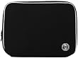 13 inch Qoowa Black Mesh Neoprene Layer Dual Zippers Netbook Laptop Sleeve Bag Carrying Case