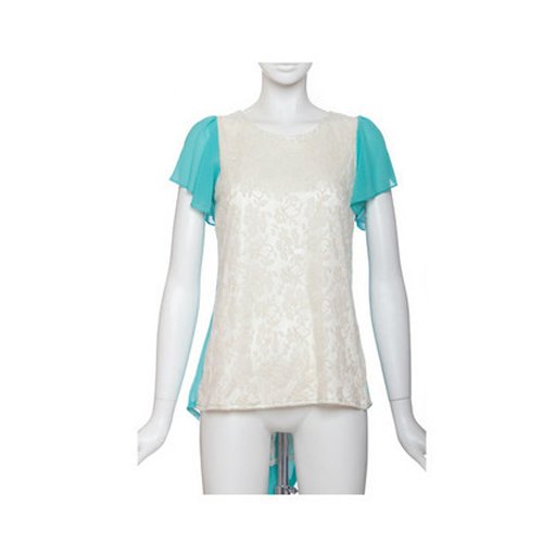 chouchou clair bonheur [シュシュクレール ボヌール] シャツ レディース バックリボン レーストップス