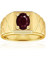 18K Yellow Gold Oval Cut Ruby Solitaire Ring