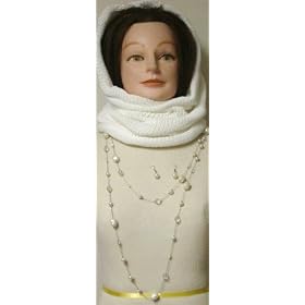 Knitted Natural Chenille Neck Scarf Tube Balaclava Offered with Very Long Seventy Inches Shown As...