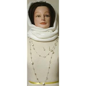 Knitted Natural Chenille Neck Scarf Tube Balaclava Offered with Very Long Seventy Inches Shown As...