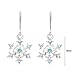 Glamorousky Glistening Snowflake Earrings with Sky Blue Austrian Element Crystals