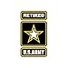 Retired Army - Color Sticker - Decal - Die Cut