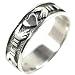 Irish Friendship / Love Claddagh Band - Sterling Silver Ring