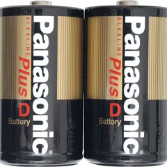 Panasonic Alkaline Plus Batteries, D Size, Pack of 2 Count Batteries