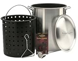 Eastman Outdoors 38037 32-Quart Marrlite Non-Stick Outdoor Cooking Pot with Basket