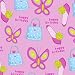 Shoes, Handbag & Butterfly Birthday Wrapping Paper with Gift Tags - Pack of 2