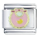 Baby Bib Italian Charms Bracelet Link
