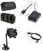 4in1 Home Travel Charger+Leather Case Belt Clip+USB Data Cable+Windshield Car Holder Bundle For Verizon Casio Gzone Boulder Verizon Casio Hitachi Exilim C721 Net10 LG 400G - Auction4tech Brand
