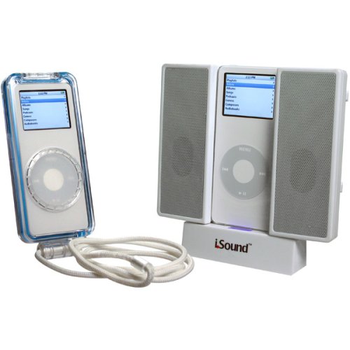 DreamGear iSound 2-in-1 Speaker/Case Bundle for iPod nano 1G (White)
