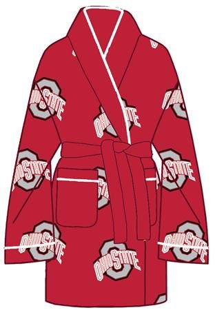 Ohio State Buckeyes OSU NCAA Ladies Collegiate Cozy Print Robe Xlarge