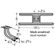 H-Shaped Twin Cast Iron Burner L-Shaped Venturi