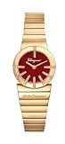 Ferragamo Women's F70SBQ5108i S080 Gancino Gold IP Red Enamel Diamond Watch