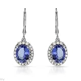 Earrings With 4.10ctw Precious Length 29mm