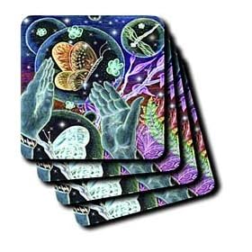 Night Magic Never To Be Lost 2 - Set Of 4 Ceramic Tile Coasters by 3dRose LLC