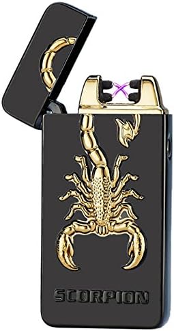 Flameless Electronic Pulse Arc Cigarette Lighter Novelty USB Charging Cigar Lighters Scorpion