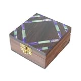 Review The Tribeca Gift Company  / Sheesham Wood Square Box with Bone Inlay Large