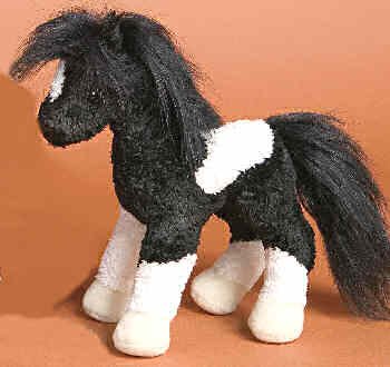 41G4F8MJDHL Stuffed Hobo Black and White Horse