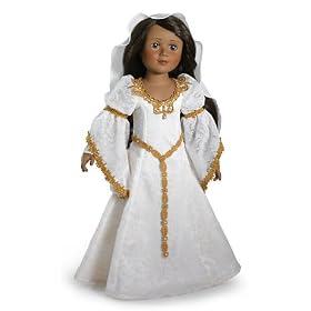 Medieval Adventures Doll Outfit ~ Includes Ivory Floral Dress with Gold and Jewels Belt,... by Fantasy Adventures Carpatina Dolls