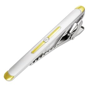 The Stainless Steel Jewellery Shop - Fashion 2-tone Tie Clip with Cubic... by 
