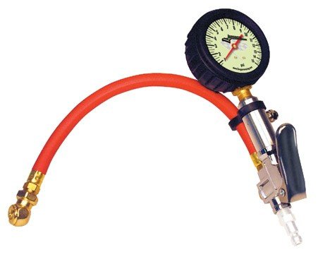 Longacre Racing Quick Fill Tire Air Pressure Gauge0-15 PSI - 2.5