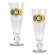 Oakland Athletics MLB 2pc Pilsner Glass Set with Baseball on stem - Oval Logo by Great American Products