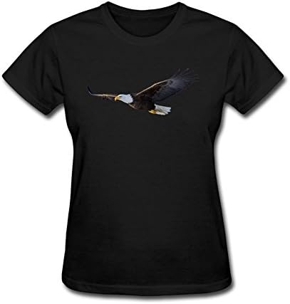 CYOJZJ Eagle Flying T-shrts for Women Black M
