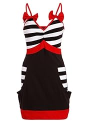  Vintage Cotton Striped Print  Dress With a Bow(s)