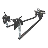 Camco 48063 RV 1000 lb Eaz Lift Bent Bar Weight Distributing Hitch with Adjustable Ball Mount - No Shank